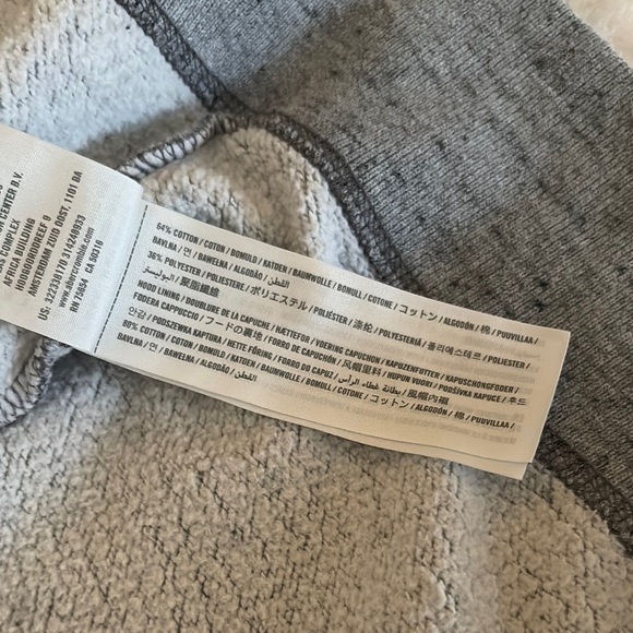 Gently Loved Unisex Gray Hoodie Zip Up by HOLLISTER - Picture 7 of 10